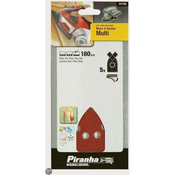 Piranha Multischuurstroken, 170 x 100 mm, 180K 5 stuks X31452 Piranha Multischuurstroken, 170 x 100 mm, 180K 5 stuks X31452