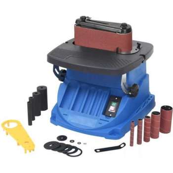 Spil- en bandschuurmachine oscillerend 450 W blauw