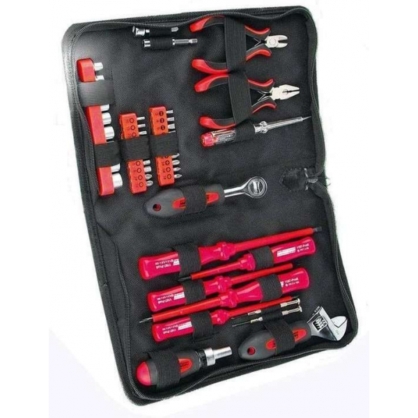 Brüder Mannesmann Elektro gereedschapset (45 dlg) in etui Brüder Mannesmann Elektro gereedschapset (45 dlg) in etui