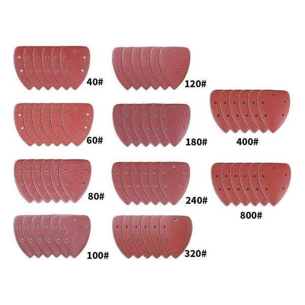 Schuurvellen Pak met 100 schuurdriehoeken 140 x 90 mm 5 Schuurvellen Pak met 100 schuurdriehoeken 140 x 90 mm 5
