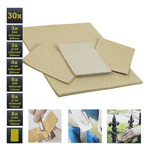 Kinzo schuurpapier 30stuks - assortiment Kinzo schuurpapier 30stuks - assortiment