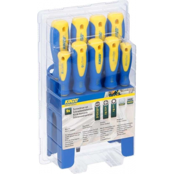 Kinzo Schroevendraaierset + Houder 9-delig Magnetisch