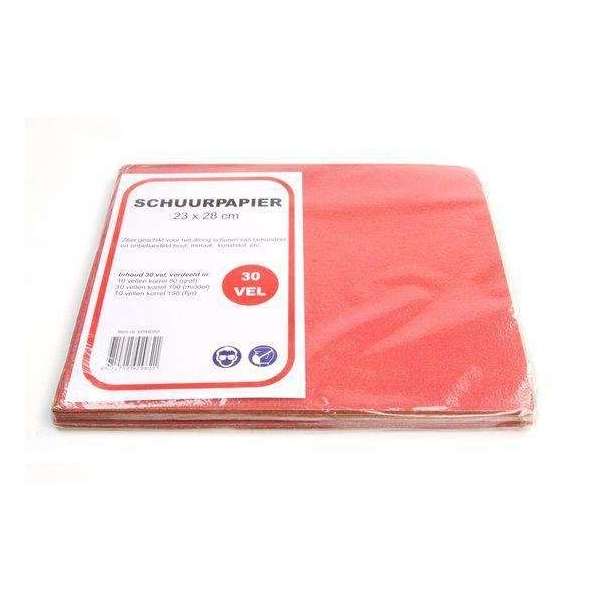 Schuurpapier 30 vellen - 10xp80 10xp100 10xp150 Schuurpapier 30 vellen - 10xp80 10xp100 10xp150