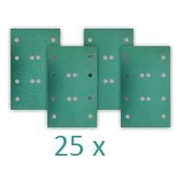 RUPES HQ400 Polyester Schuurstroken 80x130mm met 12 gaten P 80 - 25 stuks RUPES HQ400 Polyester Schuurstroken 80x130mm met 12 gaten P 80 - 25 stuks
