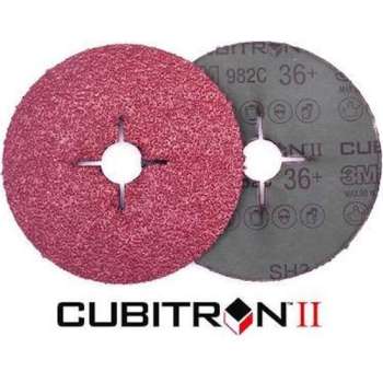 Cubitron 3M II Fiber schuurschijf 982C K80 125x22mm 25 stuks
