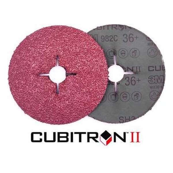 Cubitron 3M II Fiber schuurschijf 982C K80 125x22mm 25 stuks Cubitron 3M II Fiber schuurschijf 982C K80 125x22mm 25 stuks