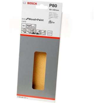 Bosch - 10-delige schuurbladset 93 x 230 mm, 80
