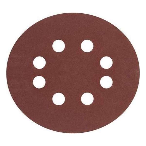 Schuurschijf Korrel 180 - Met klittenband bevestiging - 125mm - 10 stuks Schuurschijf Korrel 180 - Met klittenband bevestiging - 125mm - 10 stuks