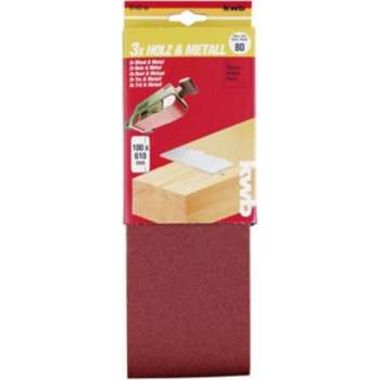 Schuurband 100 x 610 mm, K60 set van 3 stuks