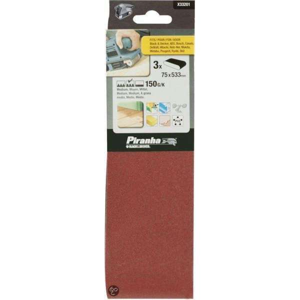 Piranha Schuurbanden 75x533, 150K 3 stuks X33201 Piranha Schuurbanden 75x533, 150K 3 stuks X33201