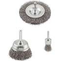 kwb DRAHTBÜRSTENSET, 4-DELIG, STAALDRAAD, GEGOLFD 597500 1 set(s)