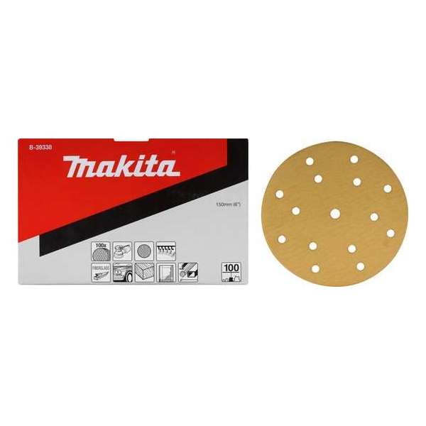 Makita B-39425 Schuurschijf 150mm K1000 Yellow Velcro Makita B-39425 Schuurschijf 150mm K1000 Yellow Velcro