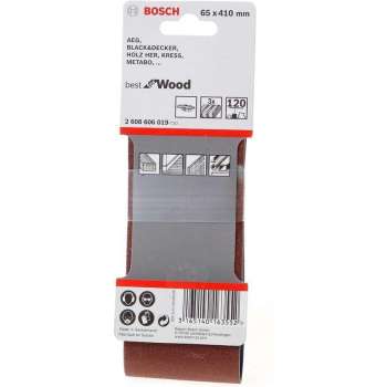 Bosch Schuurband 65 x 410mm K120 blister van 3 banden (Prijs per 2 stuks)