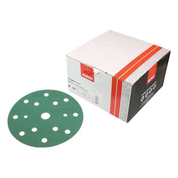 RUPES HQ400 Polyester Schuurschijven 150mm met 17 gaten P 500 / 100 stuks RUPES HQ400 Polyester Schuurschijven 150mm met 17 gaten P 500 / 100 stuks