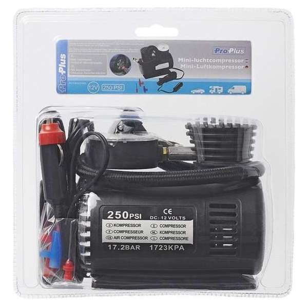 ProPlus Luchtcompressor - Compacte Bandenpomp - Auto, Motor, Fietsband en Voetballen - 12 Volt ProPlus Luchtcompressor - Compacte Bandenpomp - Auto, Motor, Fietsband en Voetballen - 12 Volt