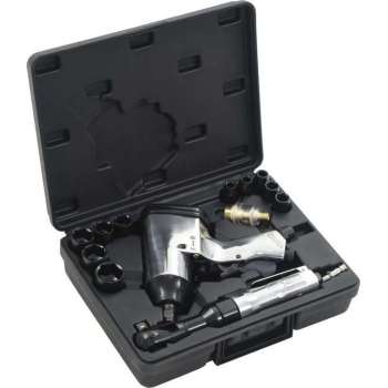 vidaXL - Accessoire voor compressor Slagmoersleutel set pneumatisch (16 delig)