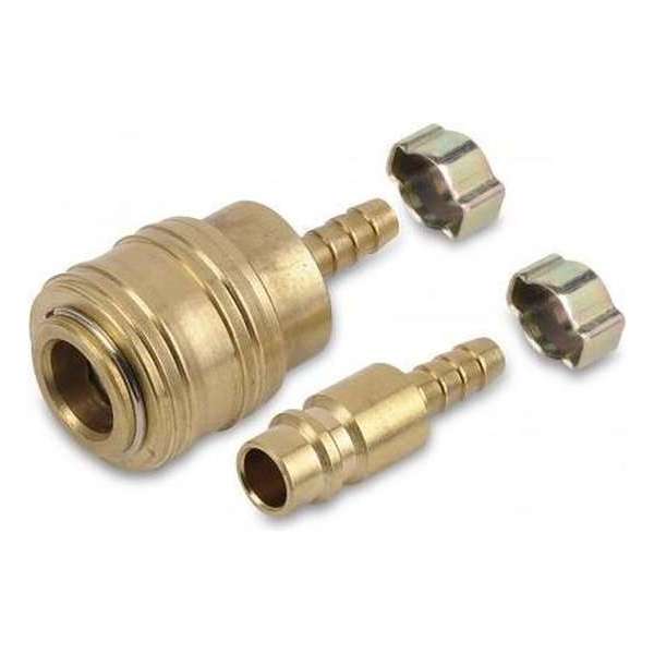 Powerplus POWAIR0265 Compressor snelkoppeling Euro met 2 ringen M+V | 2x Powerplus POWAIR0265 Compressor snelkoppeling Euro met 2 ringen M+V | 2x