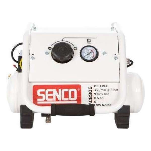 Senco AC8305 Compressor - Geluidsarm - 350W - 9 bar - 5L - 33L/m Senco AC8305 Compressor - Geluidsarm - 350W - 9 bar - 5L - 33L/m