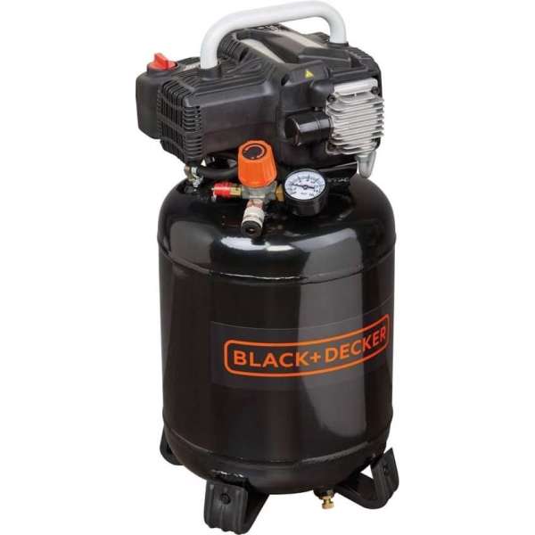 BLACK+DECKER Compressor BD195/24V/NK - Olievrij - Tank 24 Liter - 10 Bar BLACK+DECKER Compressor BD195/24V/NK - Olievrij - Tank 24 Liter - 10 Bar