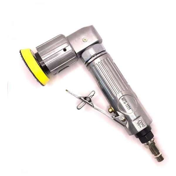 Pneumatische mini excentrische schuurmachine met 2” - 50,8 mm pad - Excentrische polijstmachine met 90° gebogen kop Pneumatische mini excentrische schuurmachine met 2” - 50,8 mm pad - Excentrische polijstmachine met 90° gebogen kop