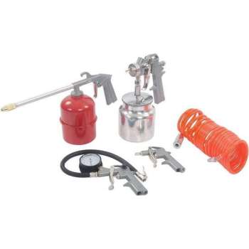 Silverline Perslucht Compressor Accessoire Set - 3.5 t/m 4.8 Bar - 85 tot 170 ltr/minuut - 5 Delig