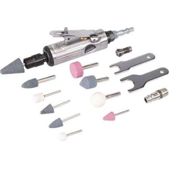 Silverline Pneumatische Slijp Set - 160 mm. - 15 Delig