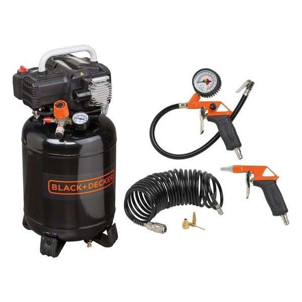 BLACK+DECKER Compressor BD195/24V-NK – inclusief 6-delige Accessoire set BLACK+DECKER Compressor BD195/24V-NK – inclusief 6-delige Accessoire set