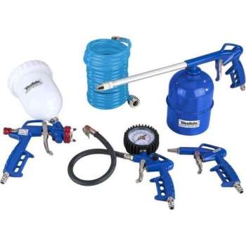 Westfalia Perslucht verfspuit kit-5 stuks
