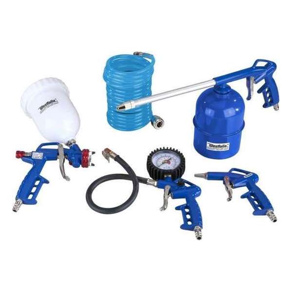 Westfalia Perslucht verfspuit kit-5 stuks