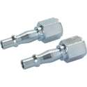Silverline Luchtslang Bajonet Koppeling - Vrouwelijke Draad - 1/4" BSP - 2 stuks