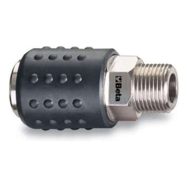 Beta Snelkoppeling 1917m Staal/rubber 3/8 Inch Zilver/zwart Beta Snelkoppeling 1917m Staal/rubber 3/8 Inch Zilver/zwart