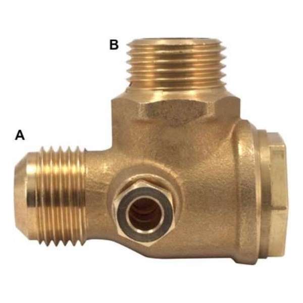 Terugslagklep - terugslagventiel voor compressor 1 x 3/8" en 1 x ½” buitendraad Terugslagklep - terugslagventiel voor compressor 1 x 3/8" en 1 x ½” buitendraad