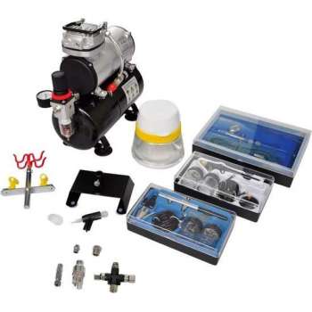 vidaXL - 140284 Compressor - Airbrush set met 3 spuitpistolen
