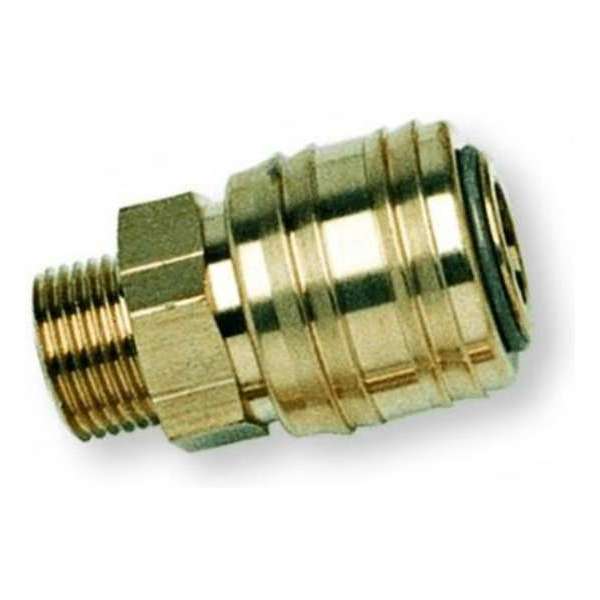 K&W Luchtkoppeling orion met 1/4” uitwendige schroefdraad messing K&W Luchtkoppeling orion met 1/4” uitwendige schroefdraad messing