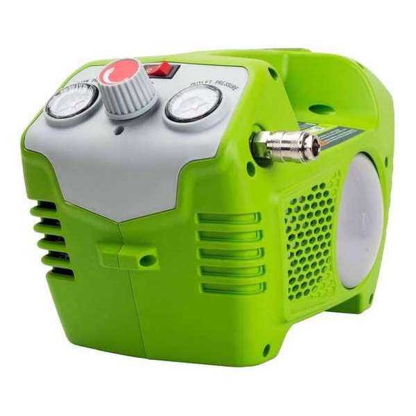 Greenworks G40AC Accu compressor | 40 Volt compressor met 2 liter tank zonder accu en lader Greenworks G40AC Accu compressor | 40 Volt compressor met 2 liter tank zonder accu en lader