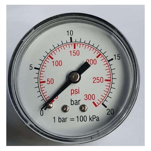K&W Manometer 50 mm diameter 0-20 bar met 1/4" achter aansluiting geschikt voor luchtdruk K&W Manometer 50 mm diameter 0-20 bar met 1/4" achter aansluiting geschikt voor luchtdruk