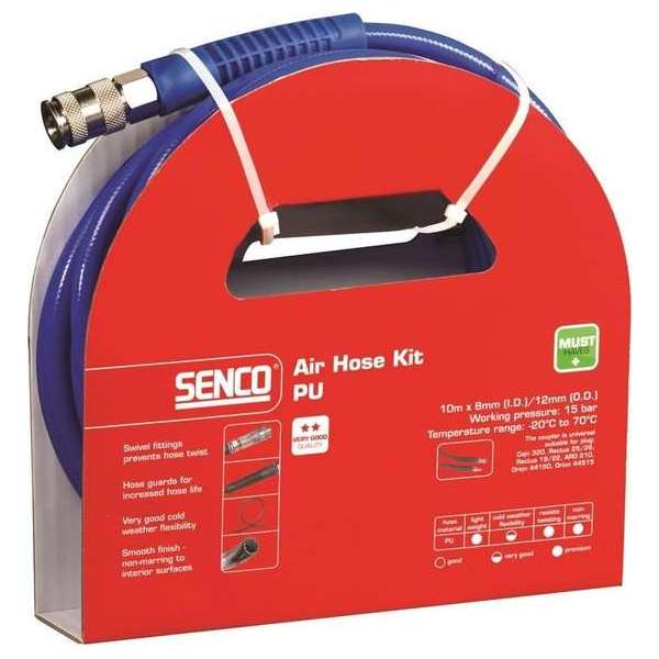 Senco luchtslangset 10 mt diam 8 mm universeel Senco luchtslangset 10 mt diam 8 mm universeel