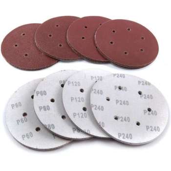 Silverline 10 Delige 125 mm Geperforeerde Klittebandschijvenset