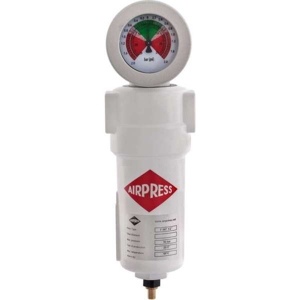 Airpress 450120-A2 Microfilter A2-Serie - 1300 l/min - 1/2" Airpress 450120-A2 Microfilter A2-Serie - 1300 l/min - 1/2"