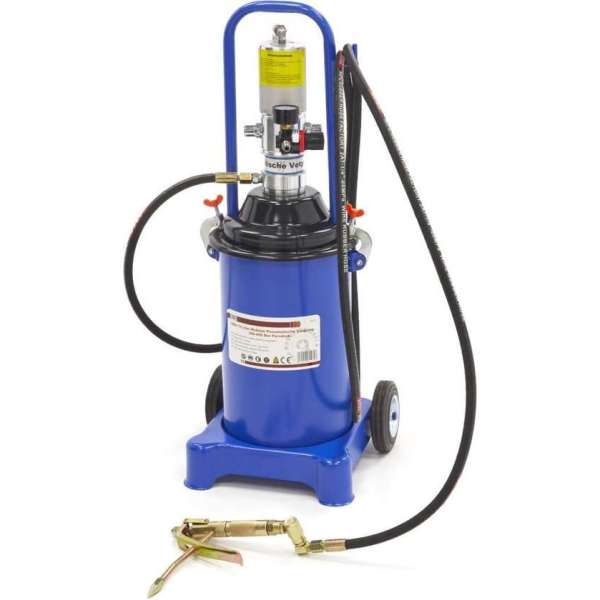 12 Liter Mobiele Pneumatische Vetpomp 300-400 Bar Persdruk 12 Liter Mobiele Pneumatische Vetpomp 300-400 Bar Persdruk
