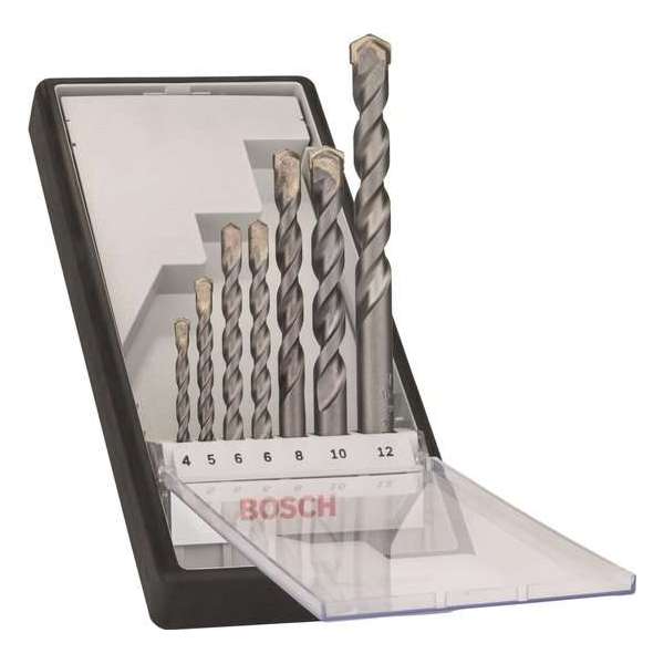 Bosch Robust Line Silver Percussion betonborenset - 7 delig Bosch Robust Line Silver Percussion betonborenset - 7 delig