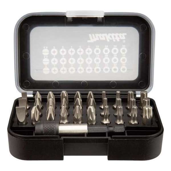 Makita D-35031 31 delige bitset in cassette met riemclip Makita D-35031 31 delige bitset in cassette met riemclip