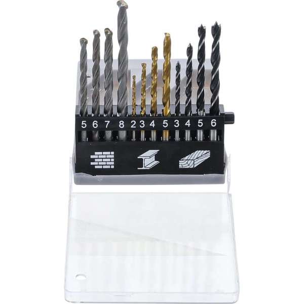 Boren set - Houtboren - Steenboren - Metaalboren set HSS Titanium - 2mm - 8mm - BGS50812 Boren set - Houtboren - Steenboren - Metaalboren set HSS Titanium - 2mm - 8mm - BGS50812