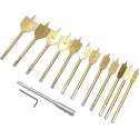 14 dlg Speedborenset + verlenstuk 10-38mm titanium speedboor houtboor hout boor