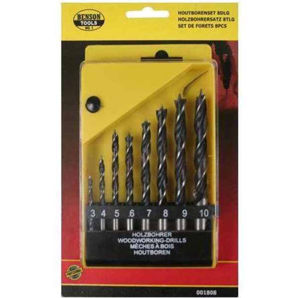 Benson houtboren set 8-delig Benson houtboren set 8-delig