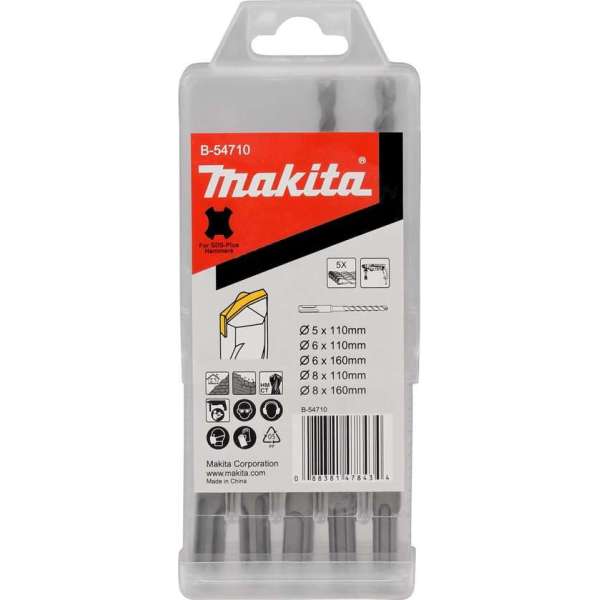 Makita B-54710 PBS: borenset 5-delig SDS-PLUS Makita B-54710 PBS: borenset 5-delig SDS-PLUS