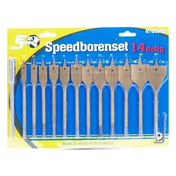 Topgear Boorset Speedboor Set met Verlenger - 14 Delig Topgear Boorset Speedboor Set met Verlenger - 14 Delig