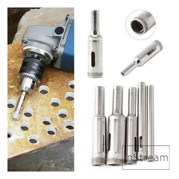 Tegelboor - Tegelborenset - Diamantboor - 5-delig - Boorset - Borenset - 5/12mm Tegelboor - Tegelborenset - Diamantboor - 5-delig - Boorset - Borenset - 5/12mm