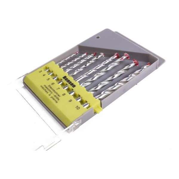 Benson - Steenboorset 8-delig - 3/4//5/6/7/8/9/10mm - 8stuks Benson - Steenboorset 8-delig - 3/4//5/6/7/8/9/10mm - 8stuks