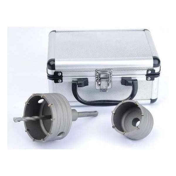 Dozenboor Kroonboor 65+80 mm Aluminium koffertje Dozenboor Kroonboor 65+80 mm Aluminium koffertje